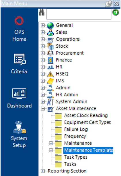 Maintenance Template Dataset