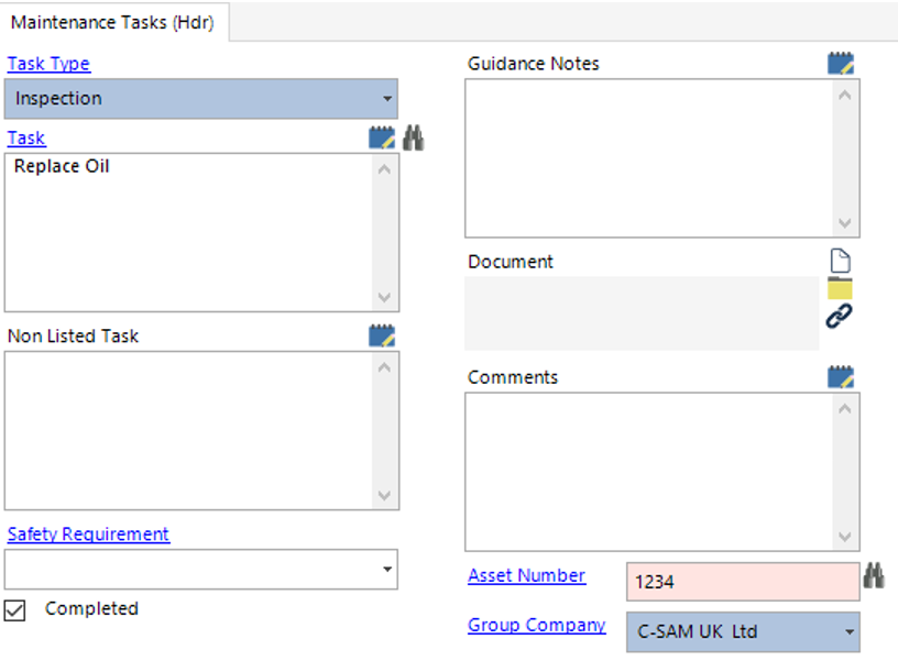 Maintenance Tasks