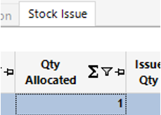 Qty Allocated Column