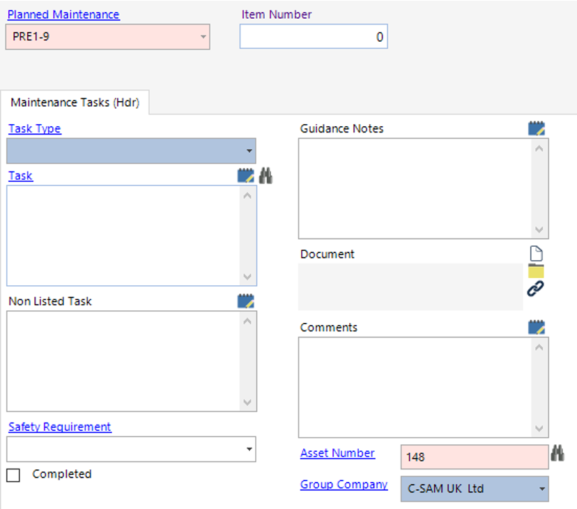 Maintenance Tasks