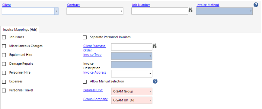 Invoice Mapping