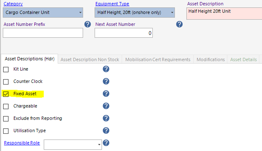 Fixed Asset on Asset Description