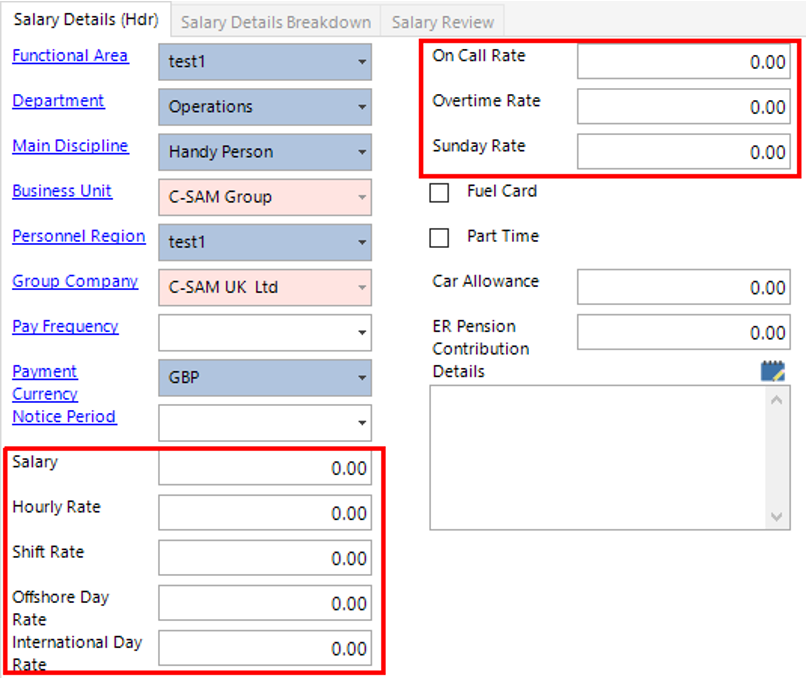 Salary Details (Hdr)