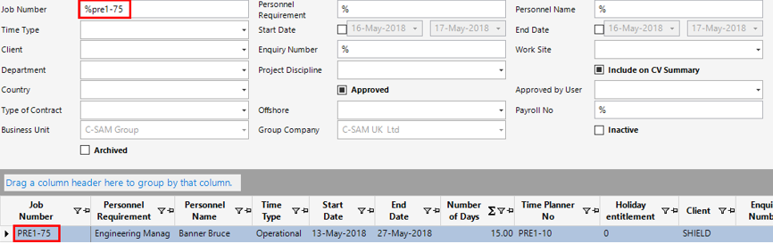 Time Planner Search