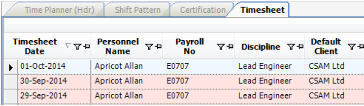 Timesheet