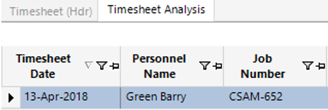 Timesheet Analysis