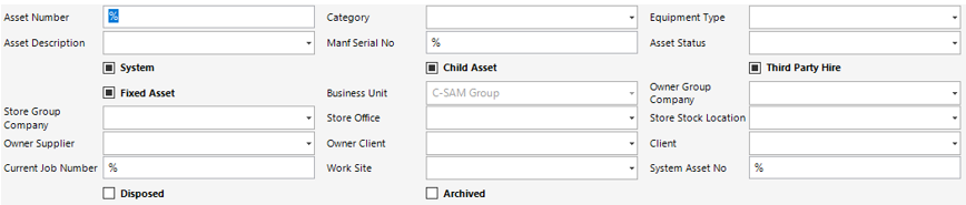 Asset Details Search