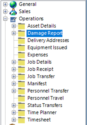 Damage Report Dataset