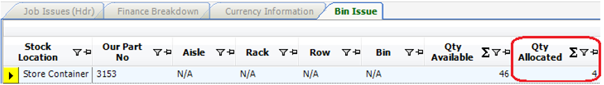 Qty Allocated