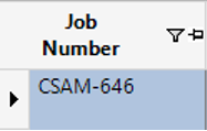 Job Number Column