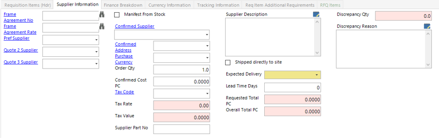 Supplier Information