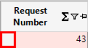 Request Number Column