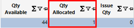 Qty Allocated