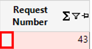 Request Number Column