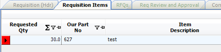 Requisition Items