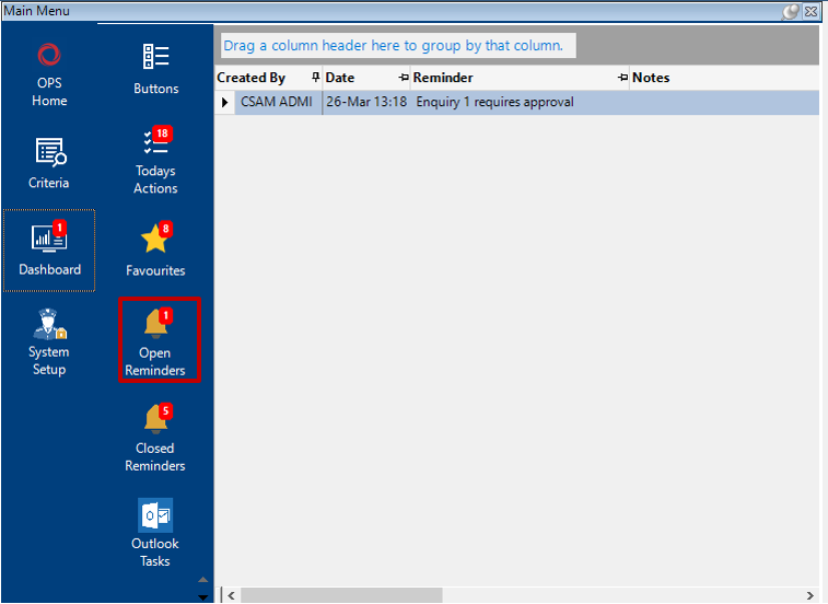 Open Reminders