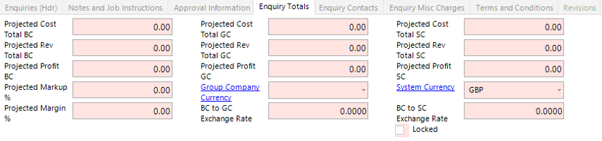 Enquiry Totals